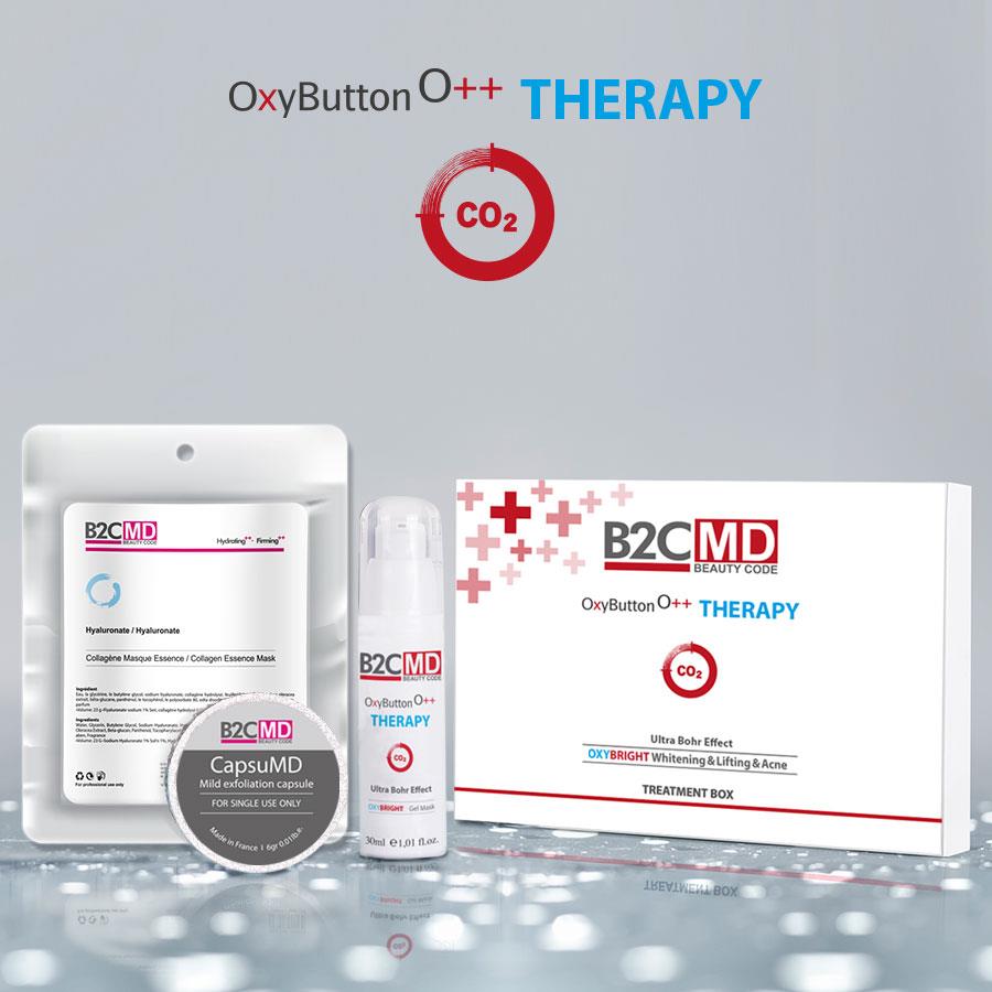 OxyButton CO2 Terapi OxyBright Tedavi Kiti Leke Açıcı & Sıkılaştırıcı & Akne Tedavisi