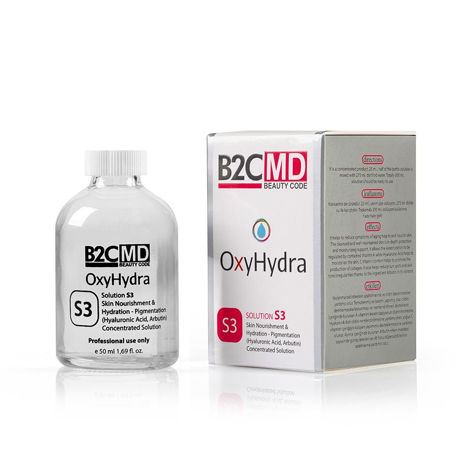 OXYHYDRA S3 Cilt Besleyici & Nemlendirici Pigmentasyon ( HYALURONİK ASİT+ARBUTİN) Solüsyon
